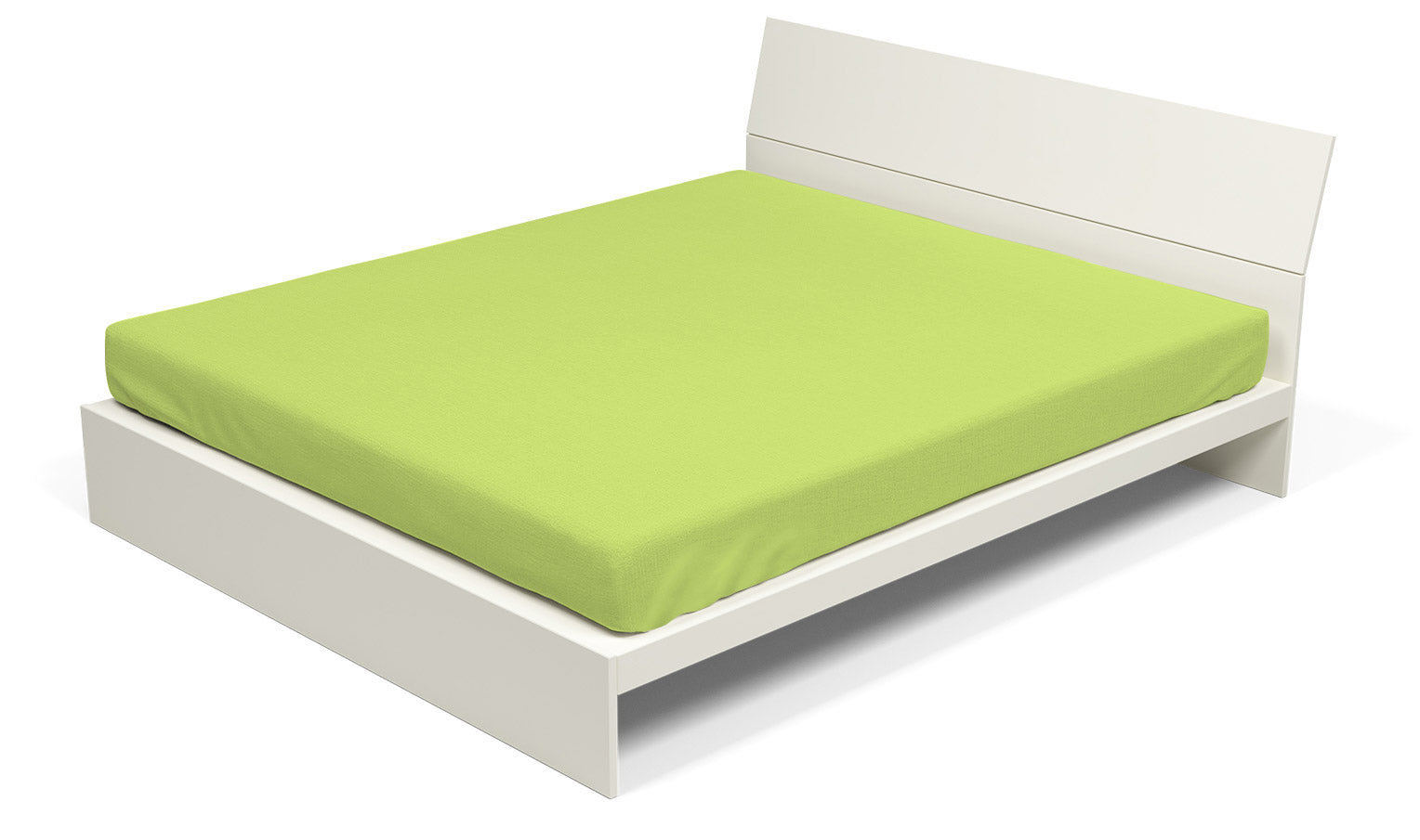 Lenzuolo Sotto con Angoli ed Elastico Tinta Unita Verde Acido 1 Piazza e Mezzo Francese