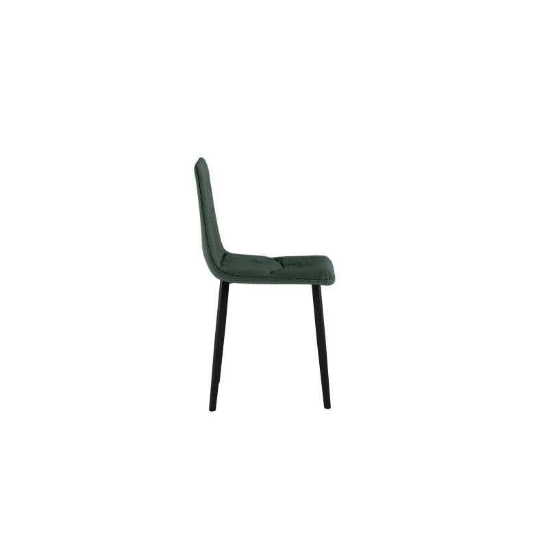 Sedia rivestita in tessuto easy-clean Gambe in metallo verniciato Ariel 46cm X 55cm H 87.5cm Stones
