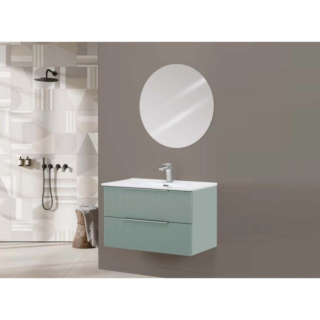 MOBILE BAGNO BURANO 80CM VERDE CANNETTATO