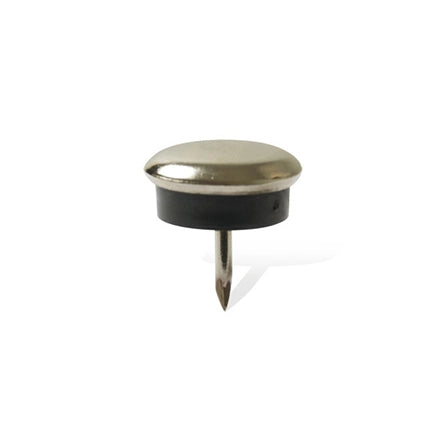 Scivoli in metallo tondi con gomma e chiodo Ã˜ 30 mm. - 8 pz.