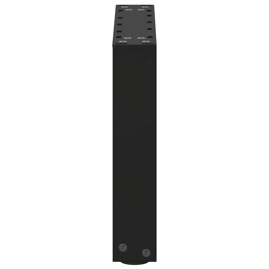 Set di 2 gambe per tavolino da caffè a forma di U 40 x 30 cm con piedini regolabili stile moderno acciaio nero 02_0057372
