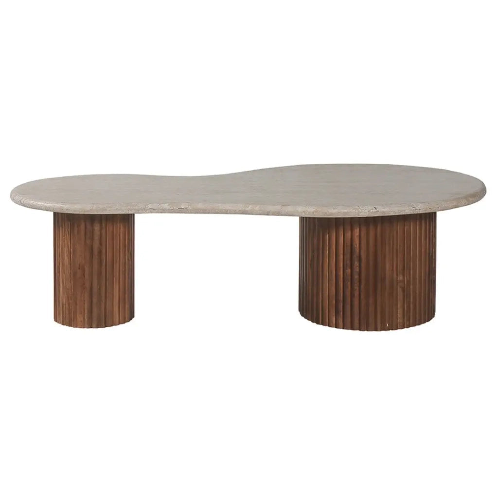 Tavolino basso in legno massiccio collezione DELHI - Stile etnico e design