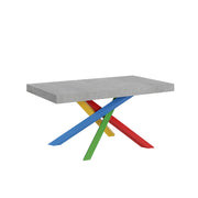 Tavolo allungabile 90x160/264 cm Volta Cemento telaio 4/B