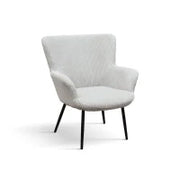 PAZZO DESIGN Poltrona Titti Grigio Chiaro, rivestimento in velluto