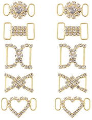 Accessori per Scarpe Decorativi a Forma di Gamba con Cristalli - 10 Pezzi