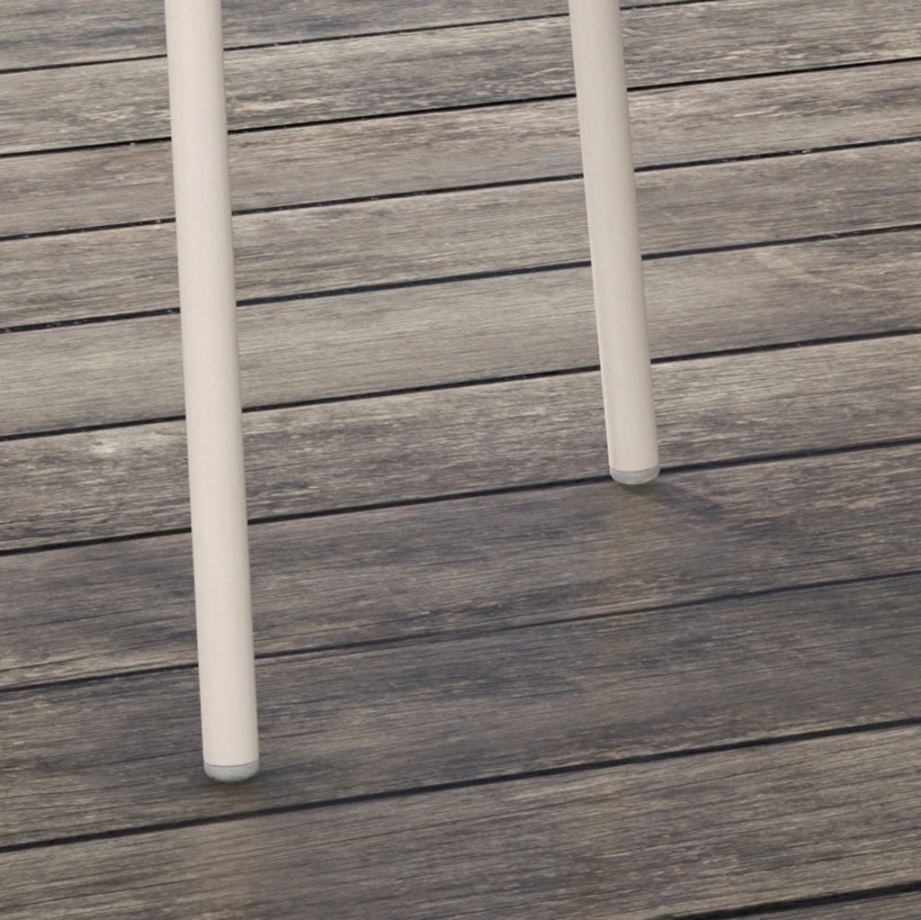 Set 4 sedie da giardino da esterno con schienale alto; 59x55x84 cm; grigio