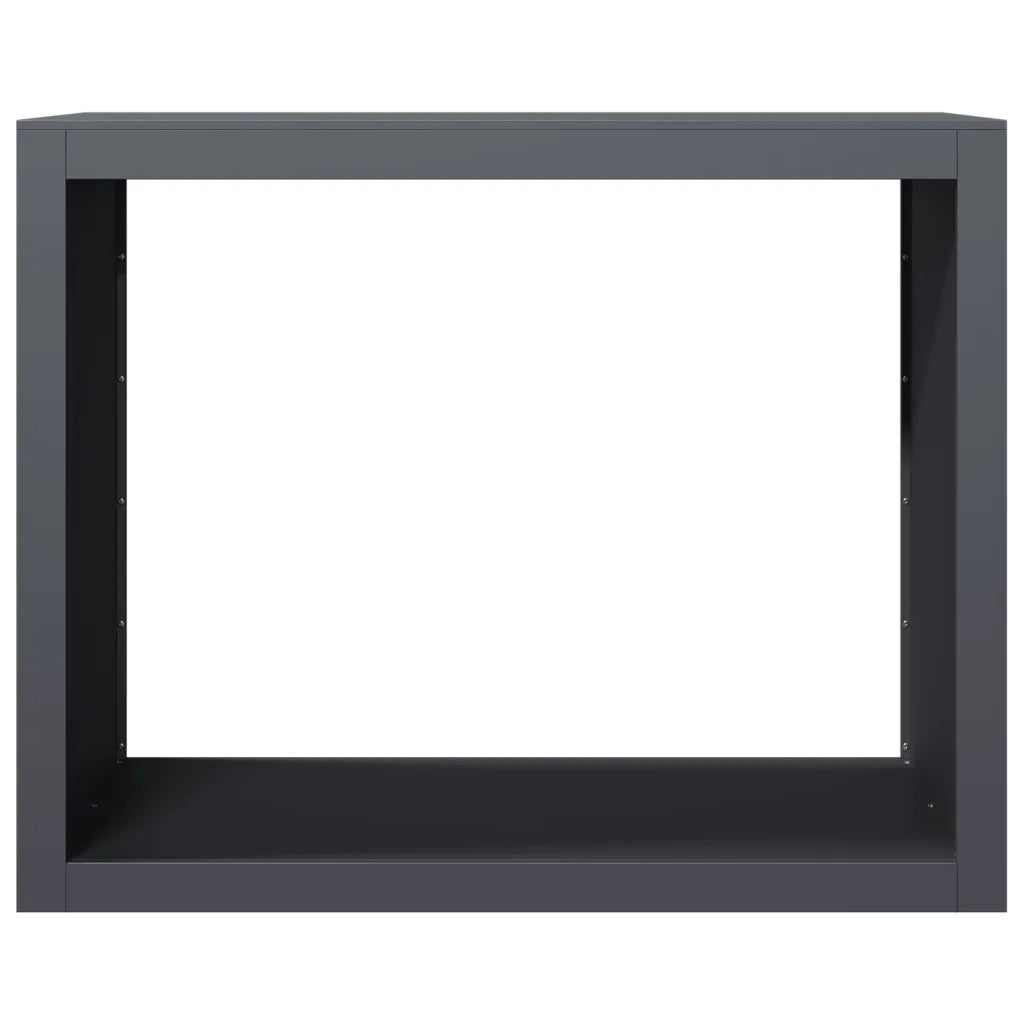 Rastrelliera per Legna da Ardere Antracite 100x40x80 cm Acciaio