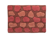 Tappeto Da Bagno Antiscivolo Disegno Stone Colore Rosa - 65x130 - Rosa