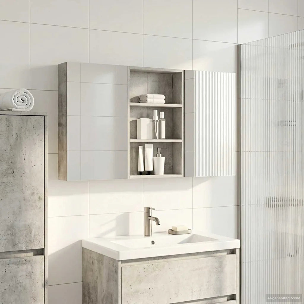 Set di Armadi da Bagno con porta 3 pcs 120 x 10,5 x 60,5 cm 3403731