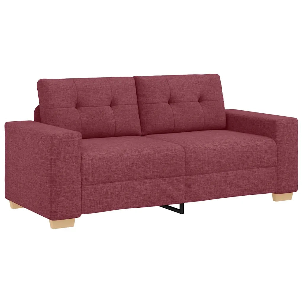 vidaXL Divano Divanetto Rosso Vino 140 cm in Tessuto