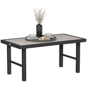 Tavolino da giardino rettangolare ¨C zephmum ¨C nero, metallo, 100x52x46 cm