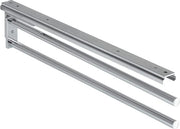 Sostegno asciugamani a 2 braccia retrattili in alluminio laccato a cromatura, 443 mm