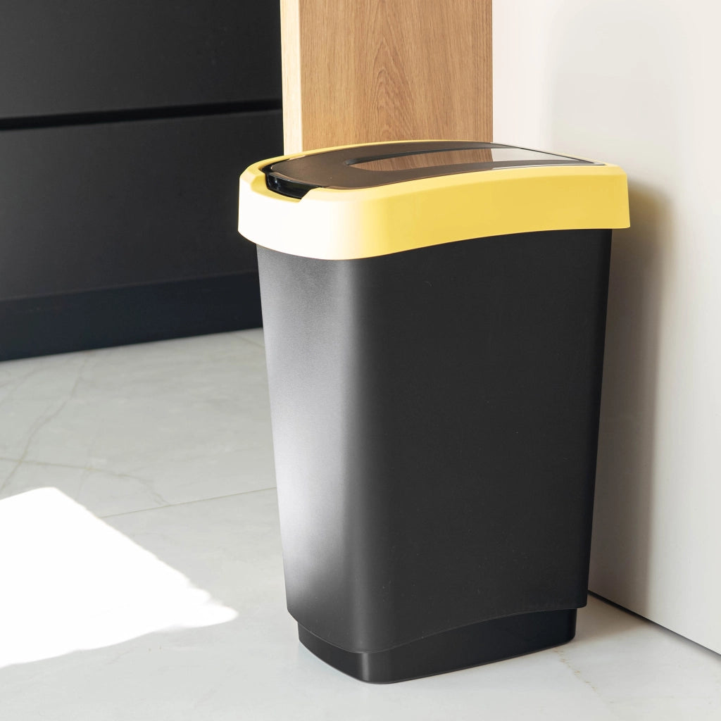 Cestino per rifiuti KADAX da 25 litri, contenitore per la raccolta differenziata con coperchio