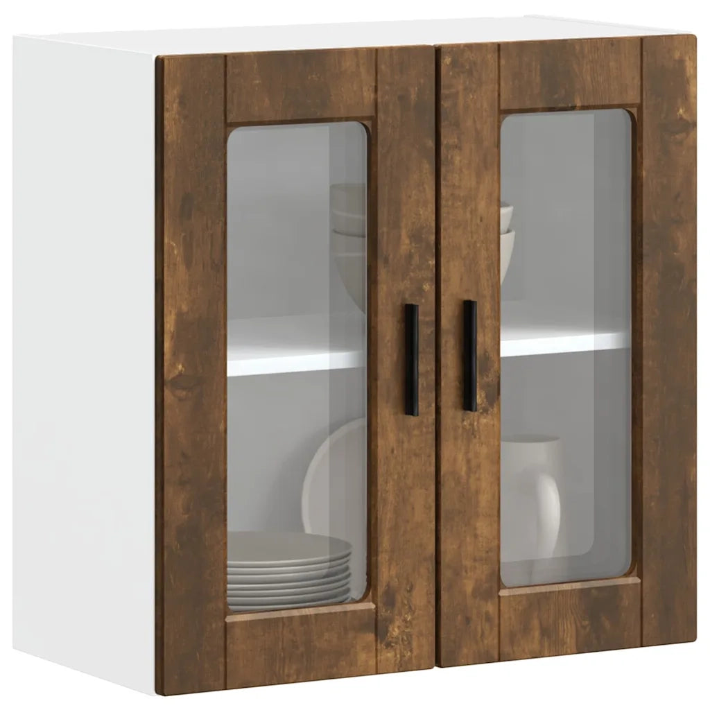 Pensile da Cucina con Porta in Vetro Porto Rovere Fumo 854152