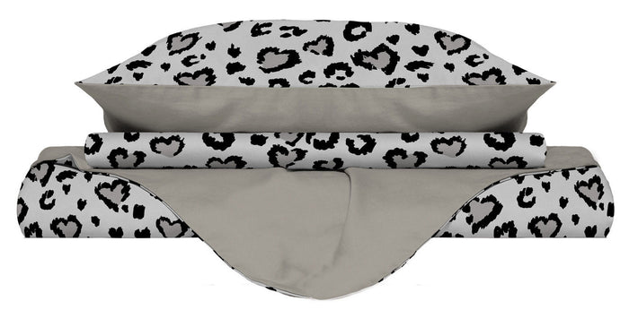 Copripiumino Matrimoniale con Federe Stampato in Microfibra Ingrid