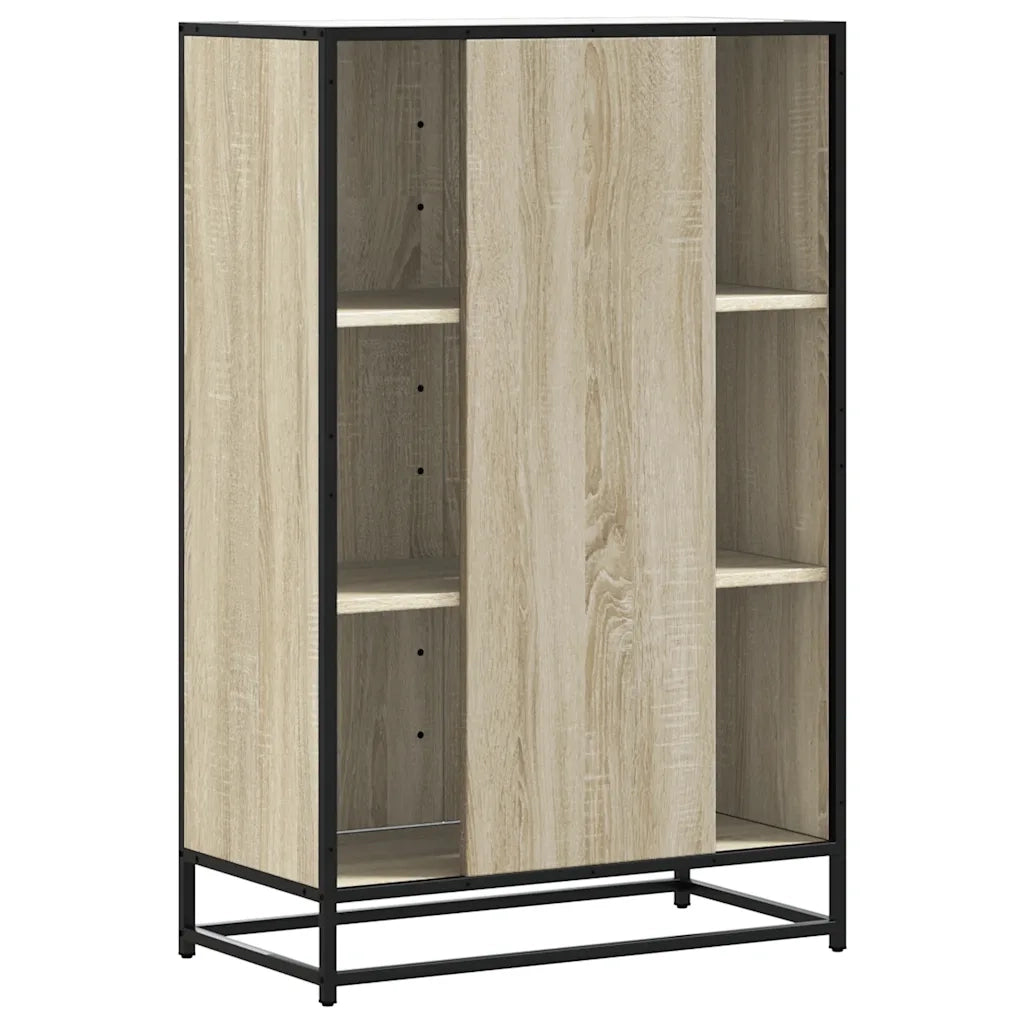 Credenza Rovere Sonoma 68x35x106,5 cm Legno Multistrato Metallo