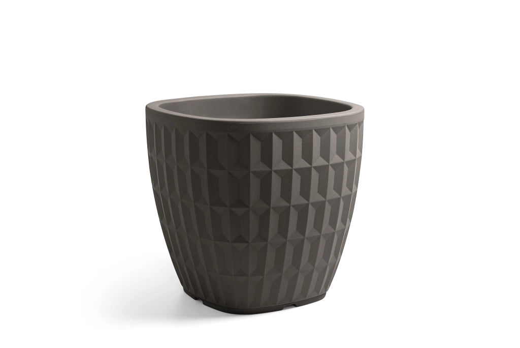 Vaso TYLE Quadrato in resina 40 cm - arredo moderno giardino fioriera Colore: Antracite