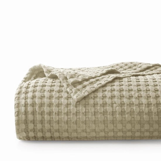 Sprei in cotone 100% 220 x 240 cm con tessuto wafel piqué morbido e leggero, Oeko-TEX certificato, spesso da utilizzare come coperta per divano.