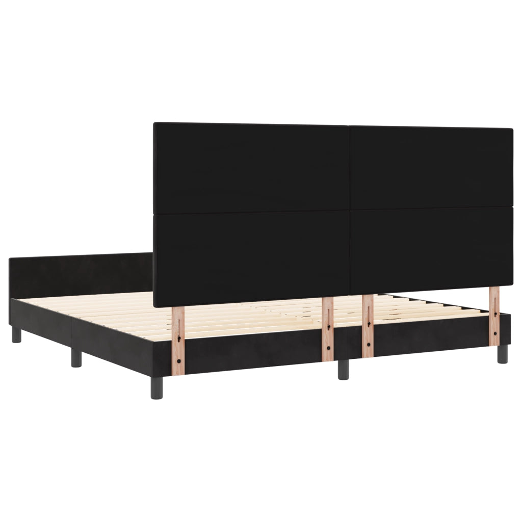 Struttura del Letto Nera 200x200 cm in Velluto