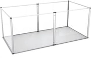 Box Acrilico Trasparente per Animali - 6 Pannelli - Recinzione Grande per Piccoli Animali - Dimensione S - 124x63x40 cm