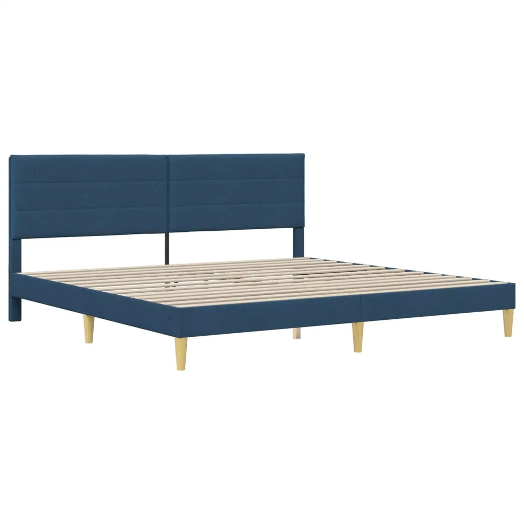 Struttura del letto con testiera Blu 180 x 200 cm Tessuto 42027605