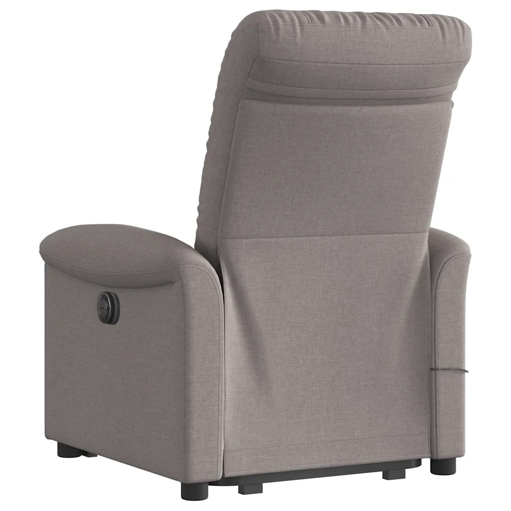 Poltrona Alzapersona Massaggiante Elettrica Tortora in Tessuto 3303291