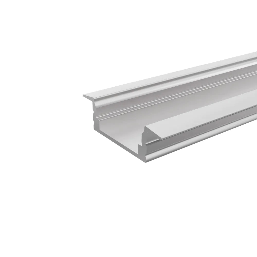 Profilo da incasso in alluminio silver 2mt per striscia led