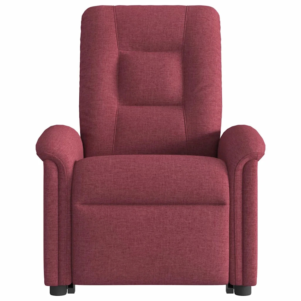 Poltrona Alzapersona Reclinabile Elettrica Rosso Vino Tessuto 3303277