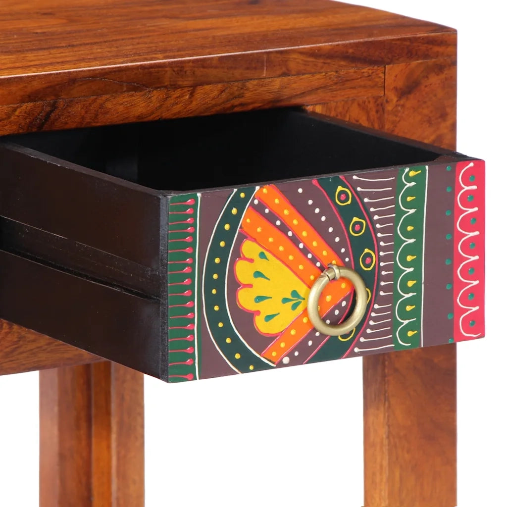Comodini 2 pz-Set di 2 Tavolino da notte 40x40x36 cm in Legno Massello di Acacia