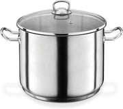 Grande pentola da cucina - 15 litri - adatta per cucinare - argento - 28 x 25 cm