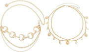 Cinturino per donna con fiore di strass - catena regolabile - adatto per giacche e pantaloni - materiale sintetico