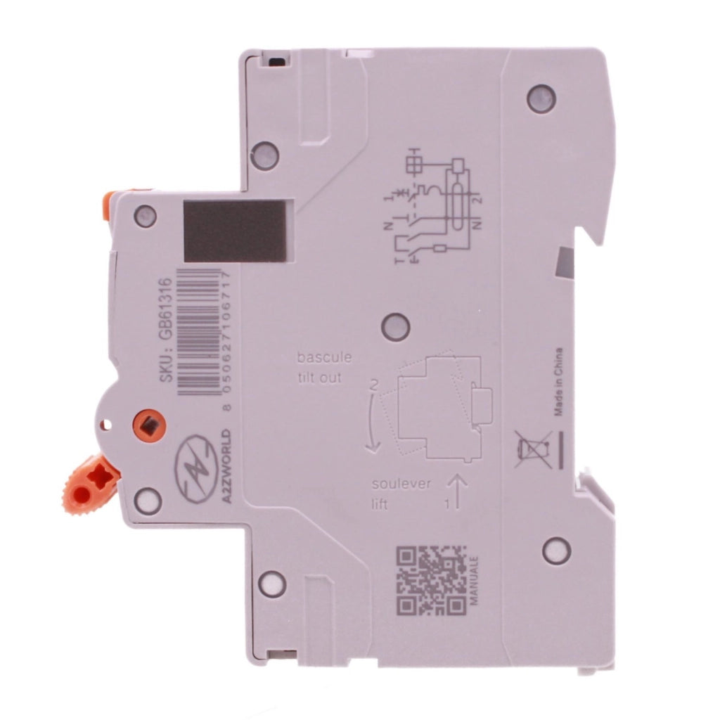 RCBO Interruttore Magnetotermico Differenziale Tipo A-SI Super Immunizzato, Curva C 1P+N 1M 6000A 30mA AC 230V IP20, GYR10N, Disponibili 6A 10A 16A 20A 25A 32A 40A (C16A)