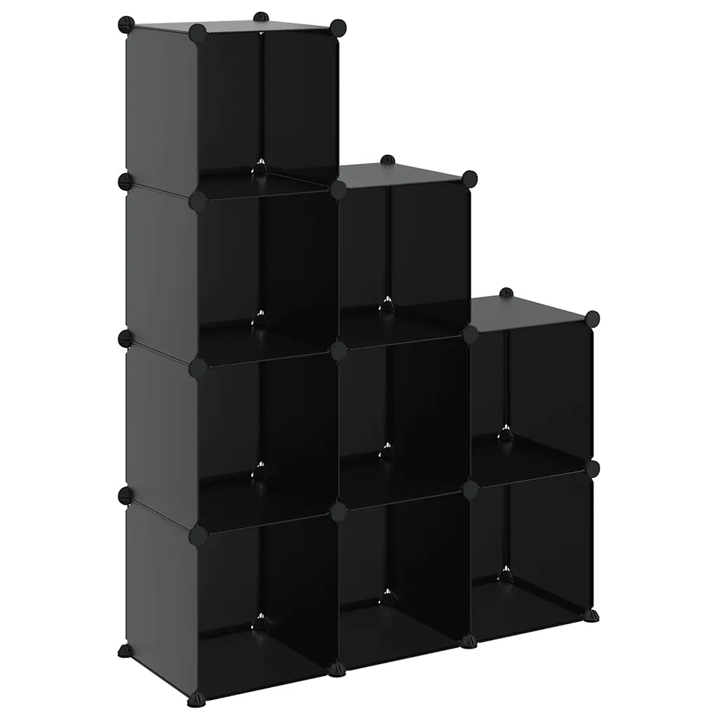 Organizzatore Portaoggetti con 9 Cubi Nero in PP 340547