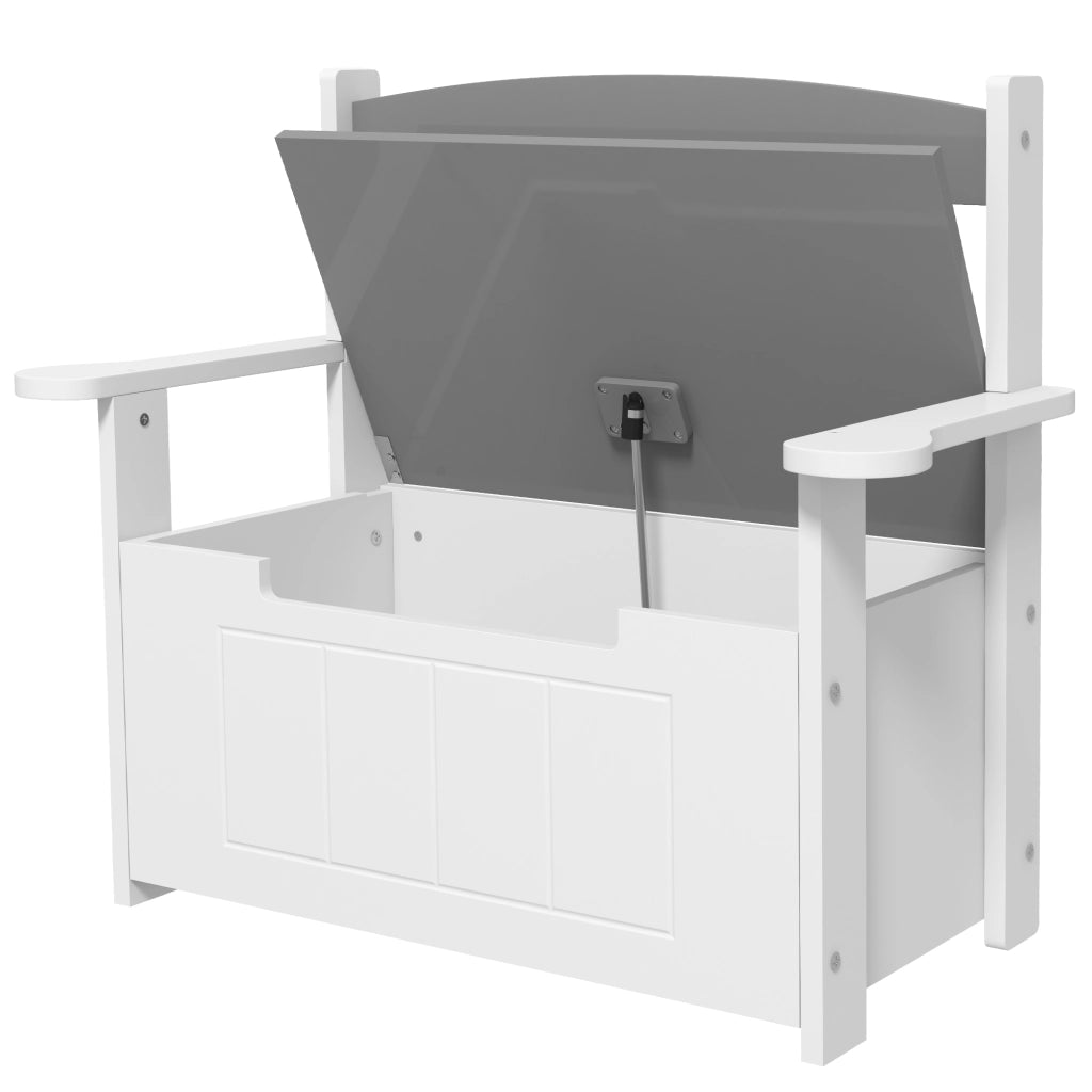 Baule giocattoli 2 in 1 con schienale e braccioli ¨C zephmum ¨C 68.5x34x58 cm
