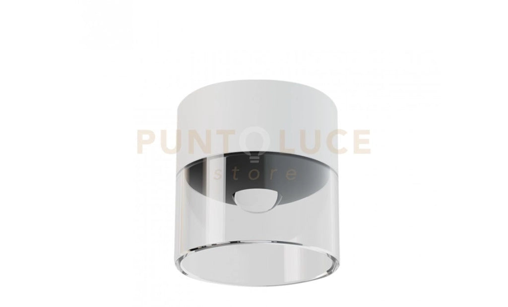 S214 Faretto  bianco  a led 10W 3000K 720LM d.8cm in alluminio e acrilico
