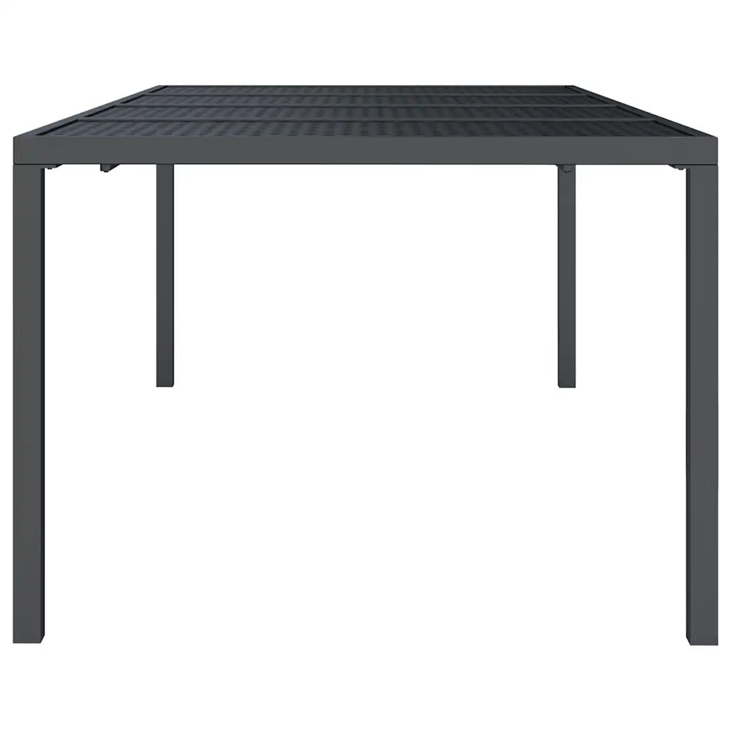 Tavolo da Giardino Antracite 200x100x72 cm Acciaio 362747