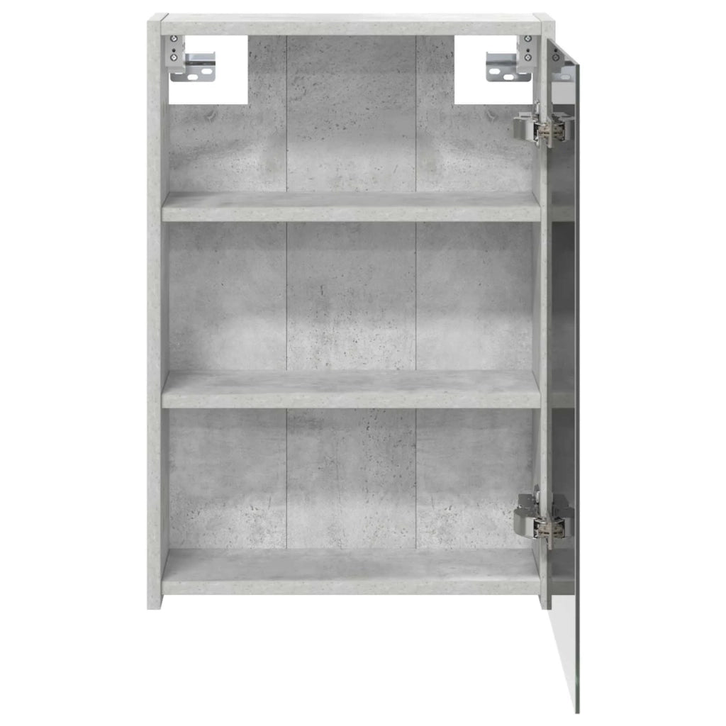 Mobiletto per specchio da bagno con lo scaffale Grigio cemento 889138