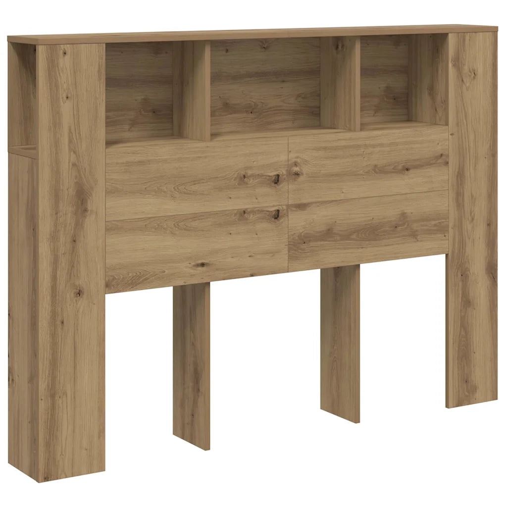 Mobiletto con testiera in rovere artigianale 140x18,5x102,5 cm in legno ingegnerizzato 856881