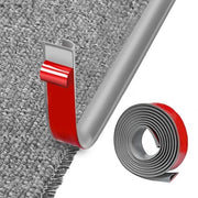 Striscia di Copertura Selfadesiva 5m - Ideale per Porta, Tappeto e Finitura Scale - Grigio Finitura Legno, 3.5cm Larghezza