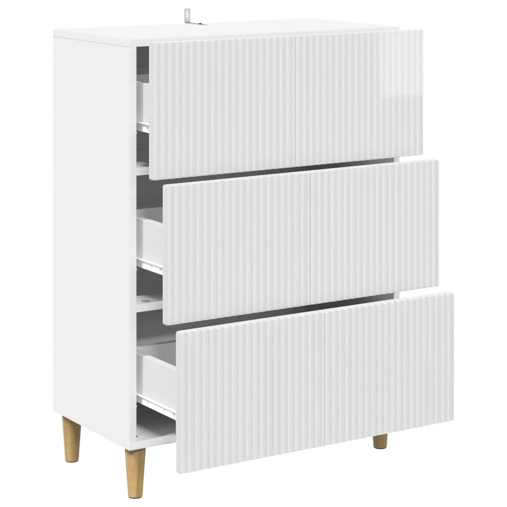Mobile con Cassetti Bianco Lucido 66 x 34,5 x 90 cm 894609