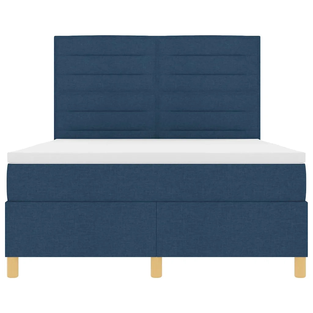 Letto a molle con materasso Blu 160 x 200 cm Tessuto 3339559