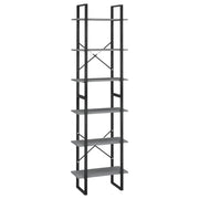 Scaffale Grigio 60x30x210 cm in Legno Massello di Pino CFW7734287