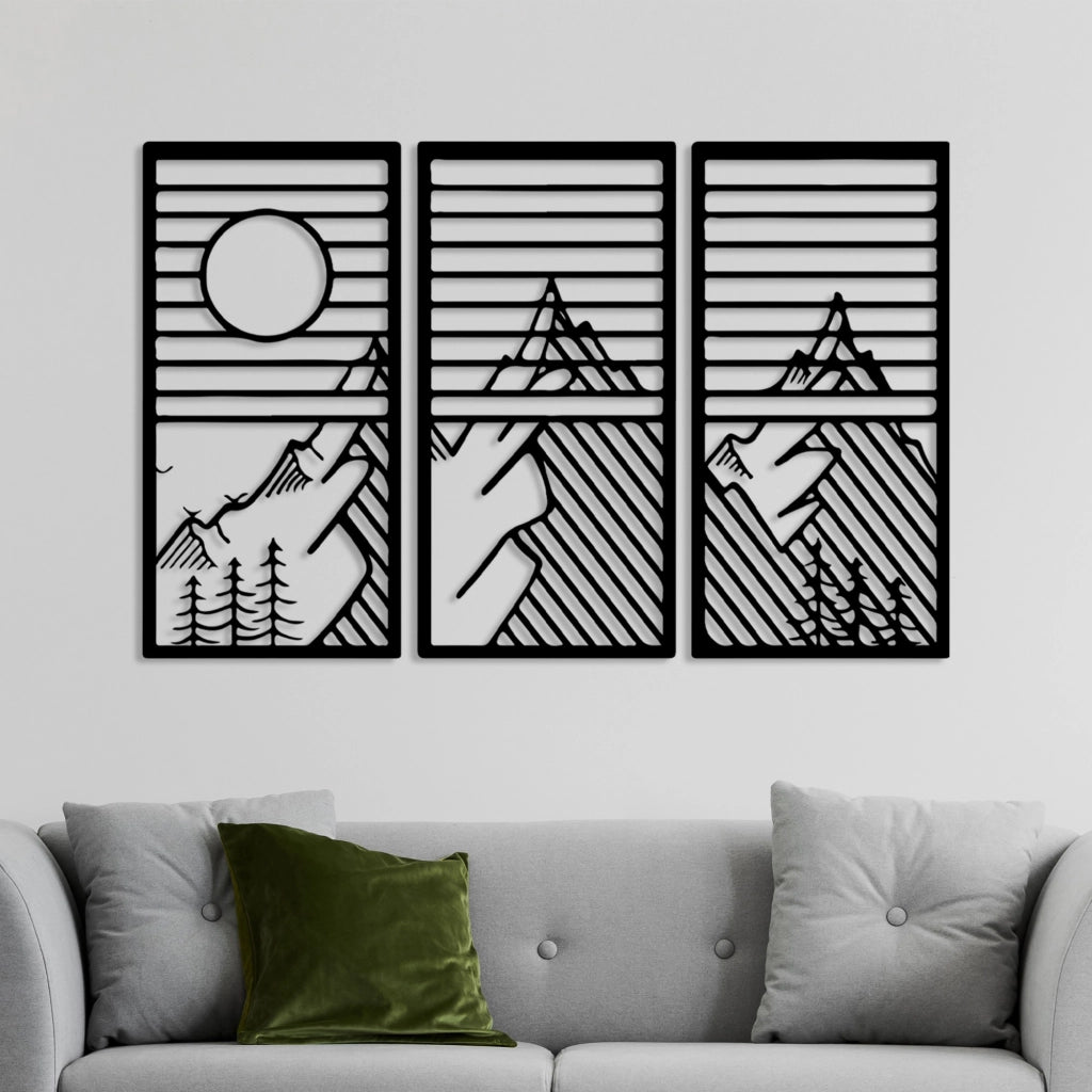 Motese, Quadro Materiale Struttura in Metallo, 80x40h cm Nero