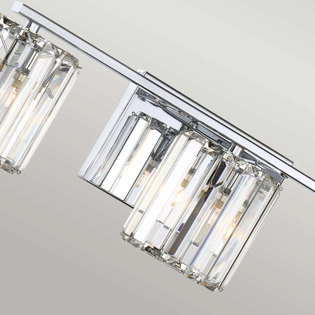 Applique bagno Divine Quoizel 3 luci cristallo cromo