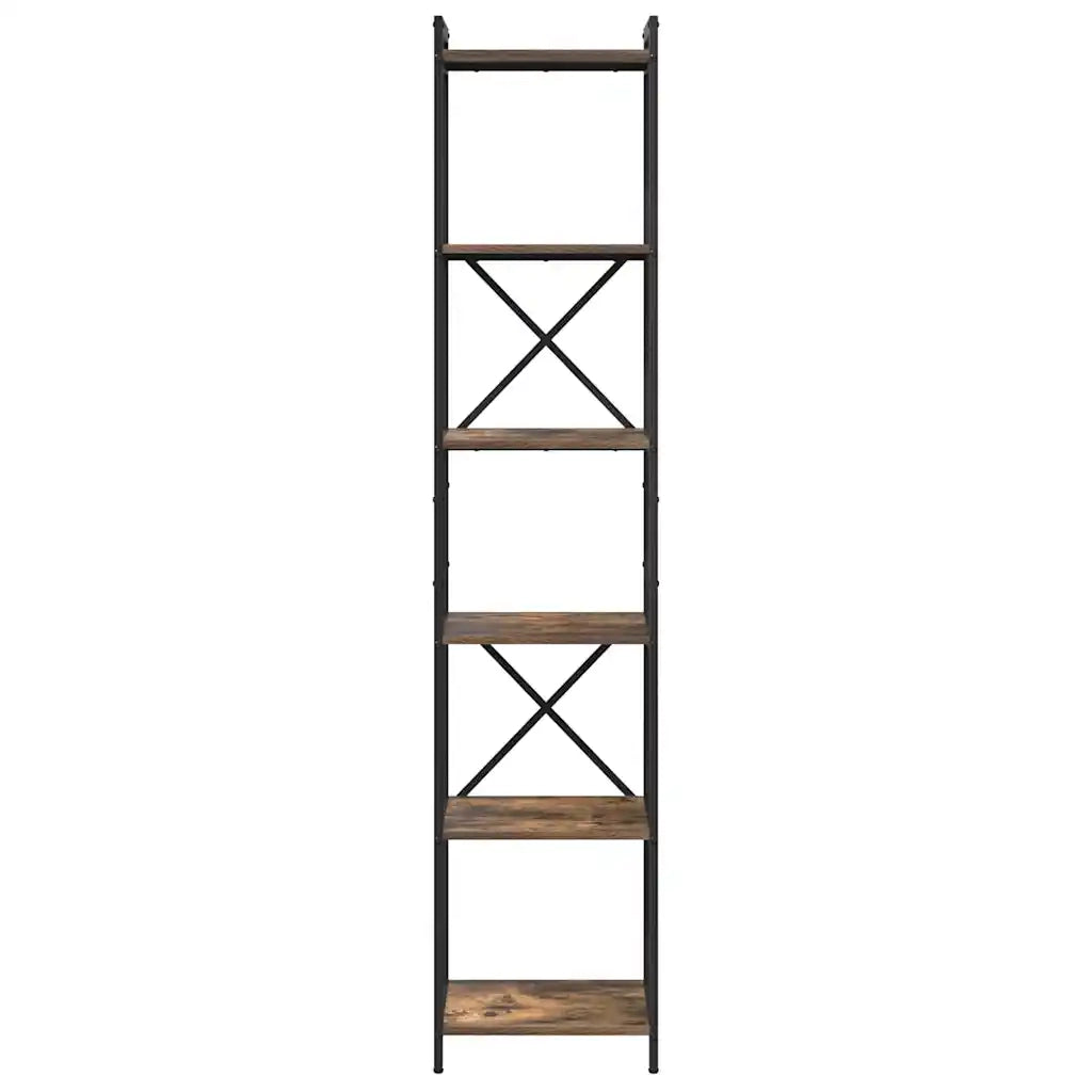vidaXL Libreria Rovere fumo 40 x 30 x 188 cm Legno multistrato