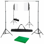 Kit per Studio Fotografico con Luci Softbox e Fondale 3055060