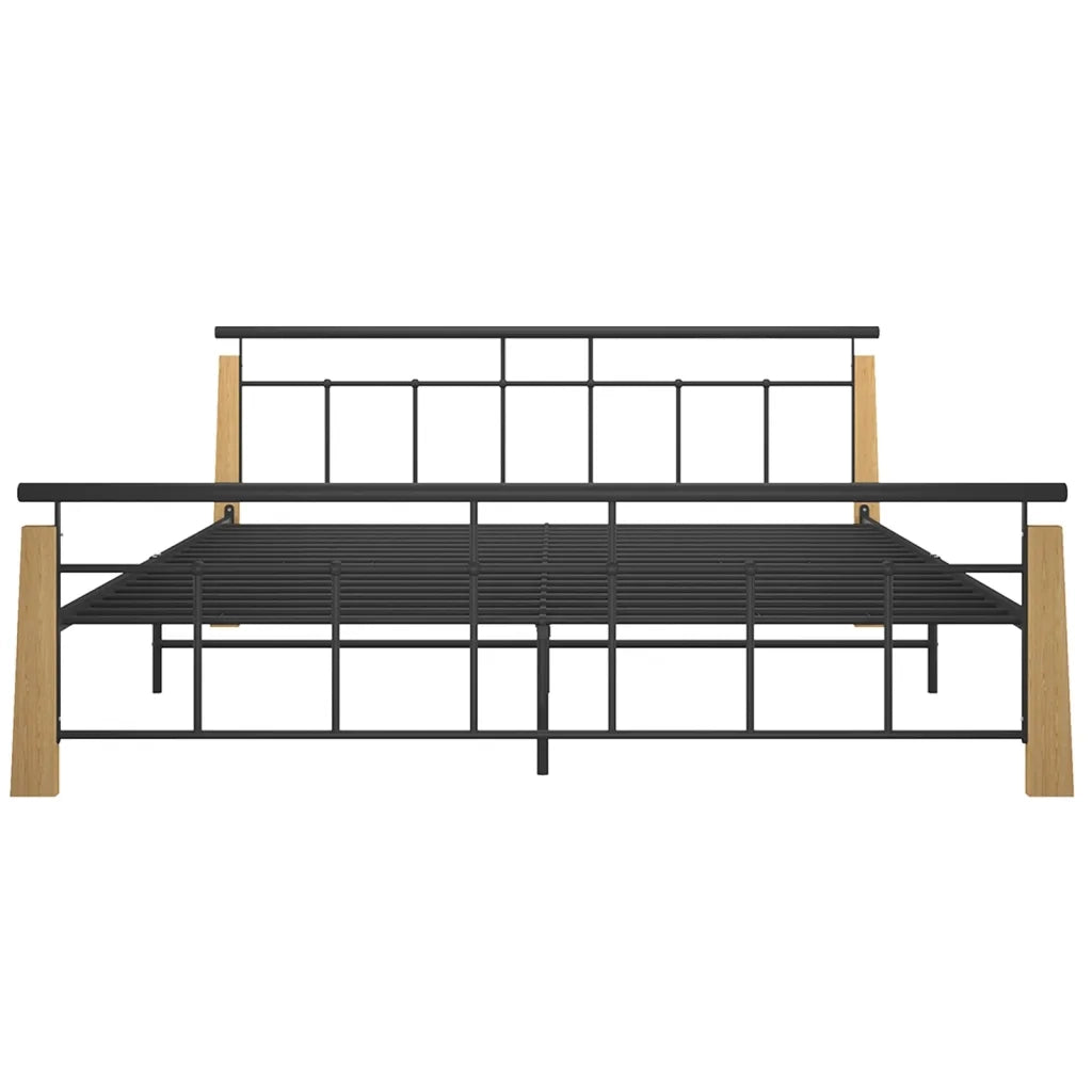 Giroletto in Metallo e Legno Massello di Rovere 180x200 cm 324902