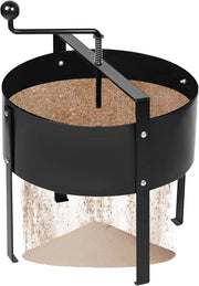 Colino per compost da giardino, 40 x 45 cm, colino a manovella, con manici, colino per terra, prato, giardino