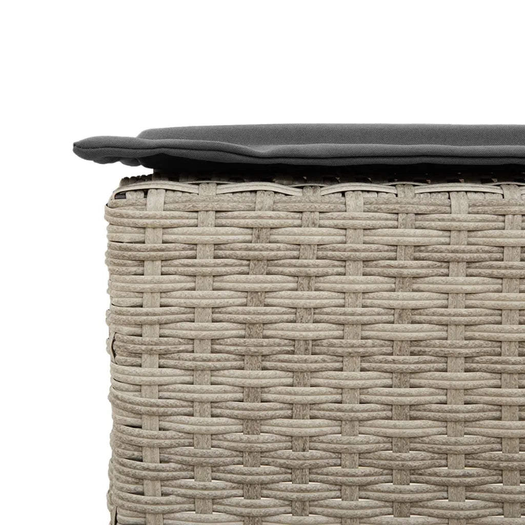 Sgabelli da Bar con Cuscini 2 pz Grigio Chiaro in Polyrattan CFW6495864