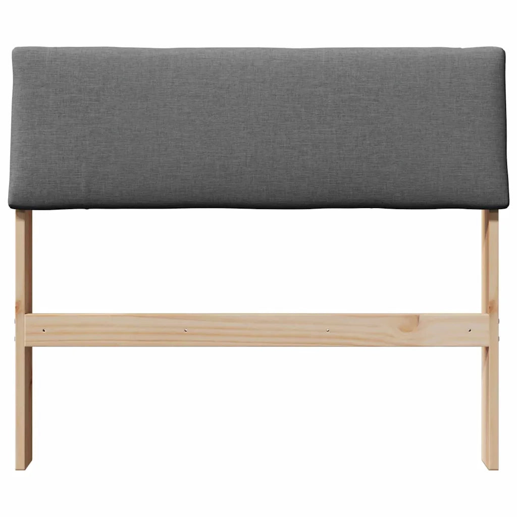 Testiera imbottita Grigio scuro 100 cm Pino massello 879135